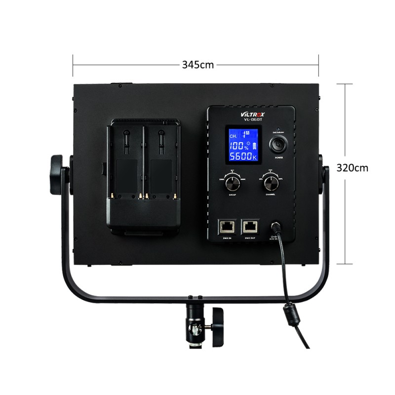 VILTROX VL-D60T (CRI>95 | 6324 Lumen | 3300K-5600K) Bi-Color Video LED Light