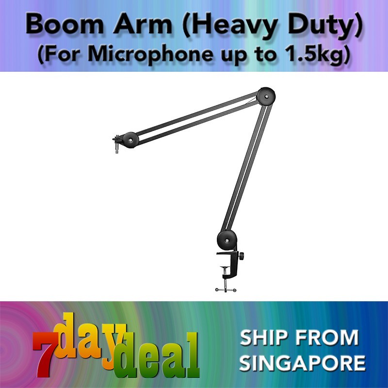 HoliCRAFT MBA21 Microphone Boom Arm Desk Clamp Stand (Heavy Duty 1.5kg