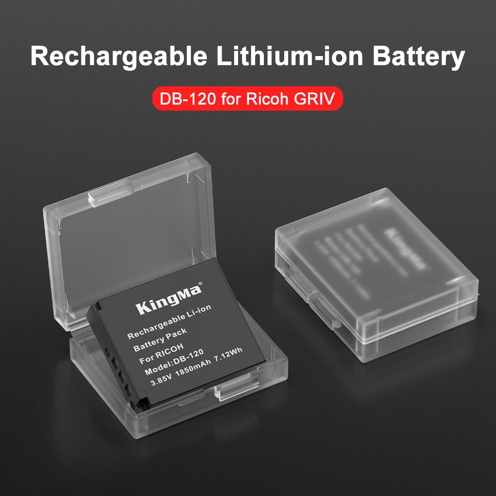 KingMa DB-120 1850mAh Battery / Charger / Charger Kit (For Ricoh GR IV)