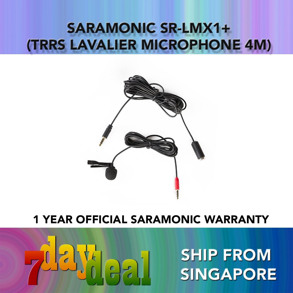 Saramonic SR-LMX1+ Lavalier Microphone (For Smartphones / Desktop / La