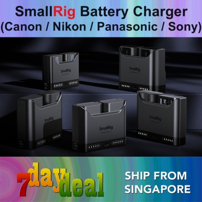 SmallRig Camera Battery Charger (For Sony NP-FZ100 / Canon LP-E6P / Nikon EN-EL15C / Panasonic DMW-BLK22 / Sony NP-FW50)
