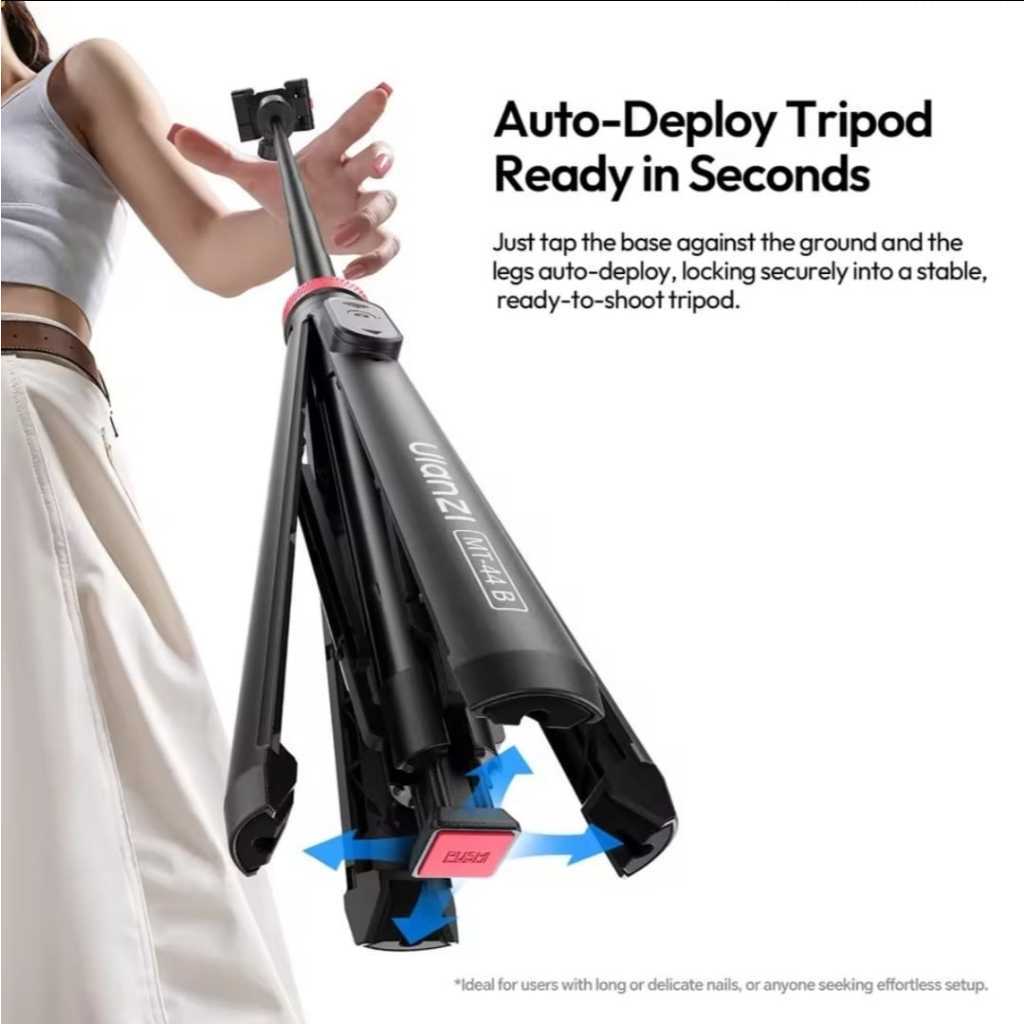Ulanzi MT-44 B Auto Open Extendable Selfie Stick Tripod (S056)
