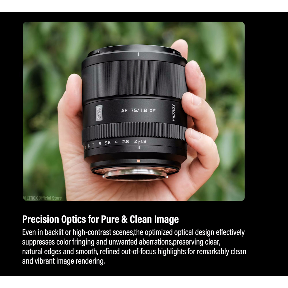 Viltrox AF 75mm F/1.8 EVO APS-C Lens (Fujifilm X / Nikon Z / Sony E Mount)