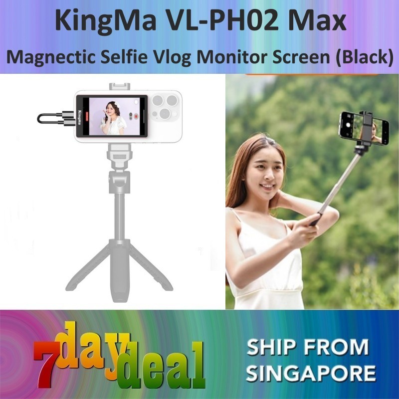Kingma VL-PH02 Max Magnetic Vlog Selfie Monitor Screen (Black)