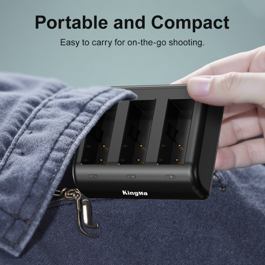 KingMa BM068 Charger / BCX204 Battery (For DJI Osmo 360 / Action 5 Pro / Action 4 / Action 3 Cameras)