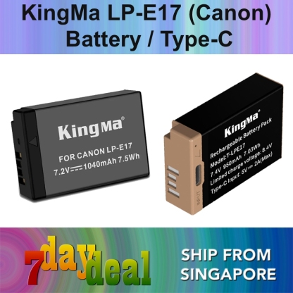 KingMa LP-E17 Half Decoded Battery / Battery with Type-C Port (For Canon)