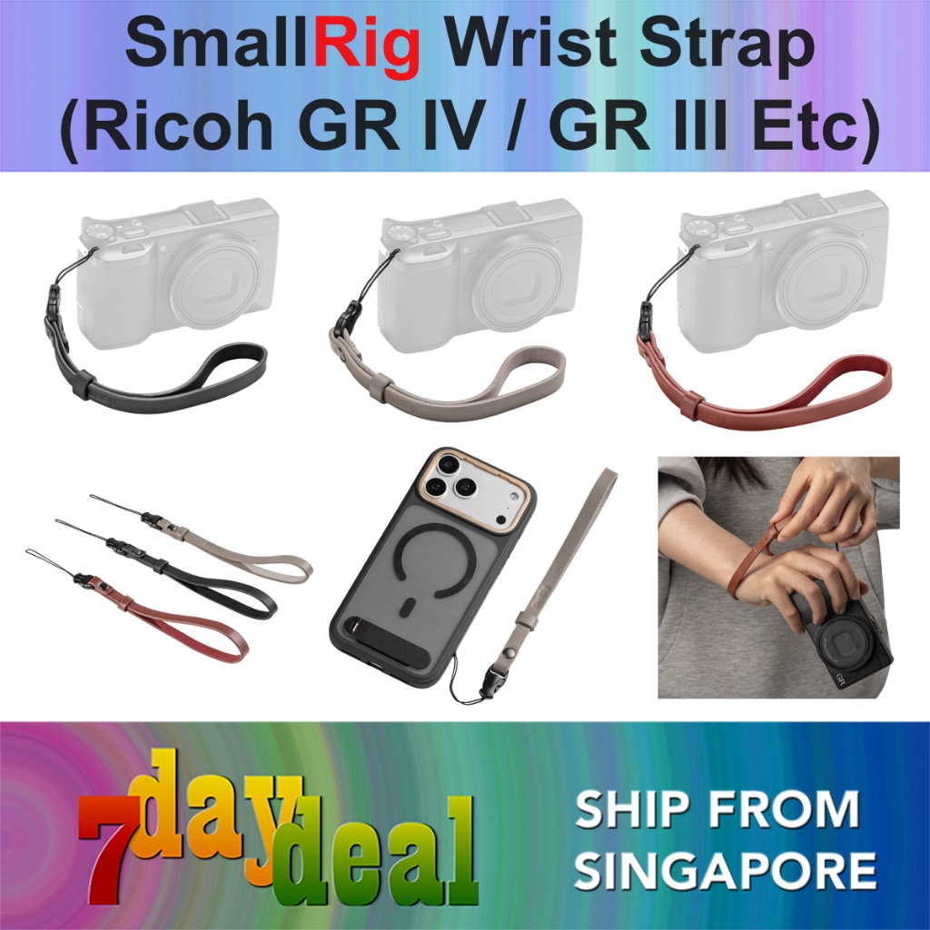 SmallRig Quick Release Camera Wrist Strap For Ricoh GR IV / GR III Series (Black 5683 / Grey 5682 / Red 5684)