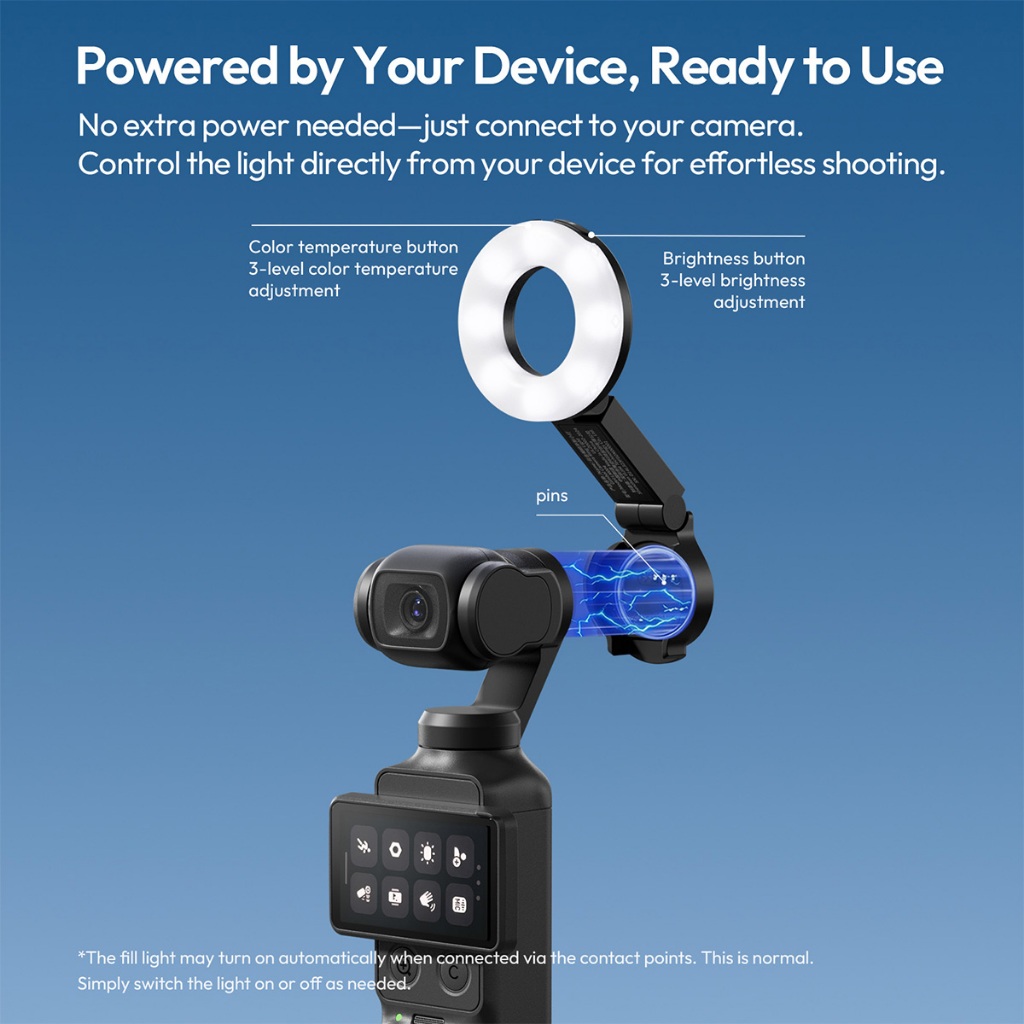 Ulanzi LM004 DJI OSMO Pocket 4 Magnetic Ring Light (L323)-7daydeal