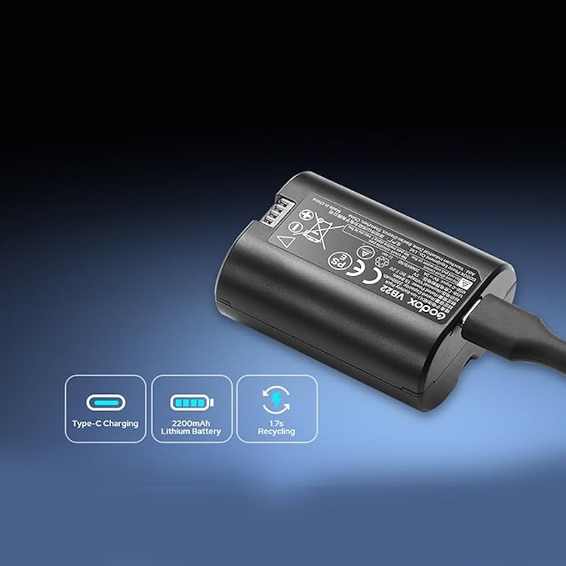 Godox VB22 Li-ion Battery with Type-C charging port for Godox V480 / V350 flash
