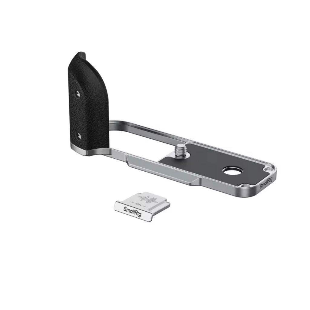 SmallRig L-Shape Mount Plate with Silicone Handle for Fujifilm X half Camera (Black / Charcoal Silver / Silver)