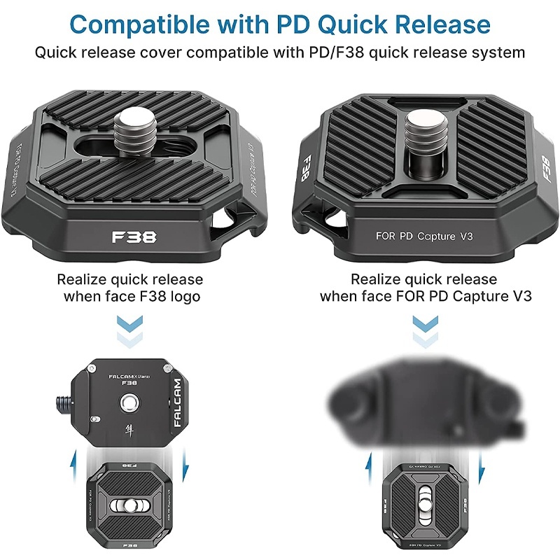 Falcam F38 & PD Quick Release Plate (2465) — Compatible with Peak Design Capture Clip