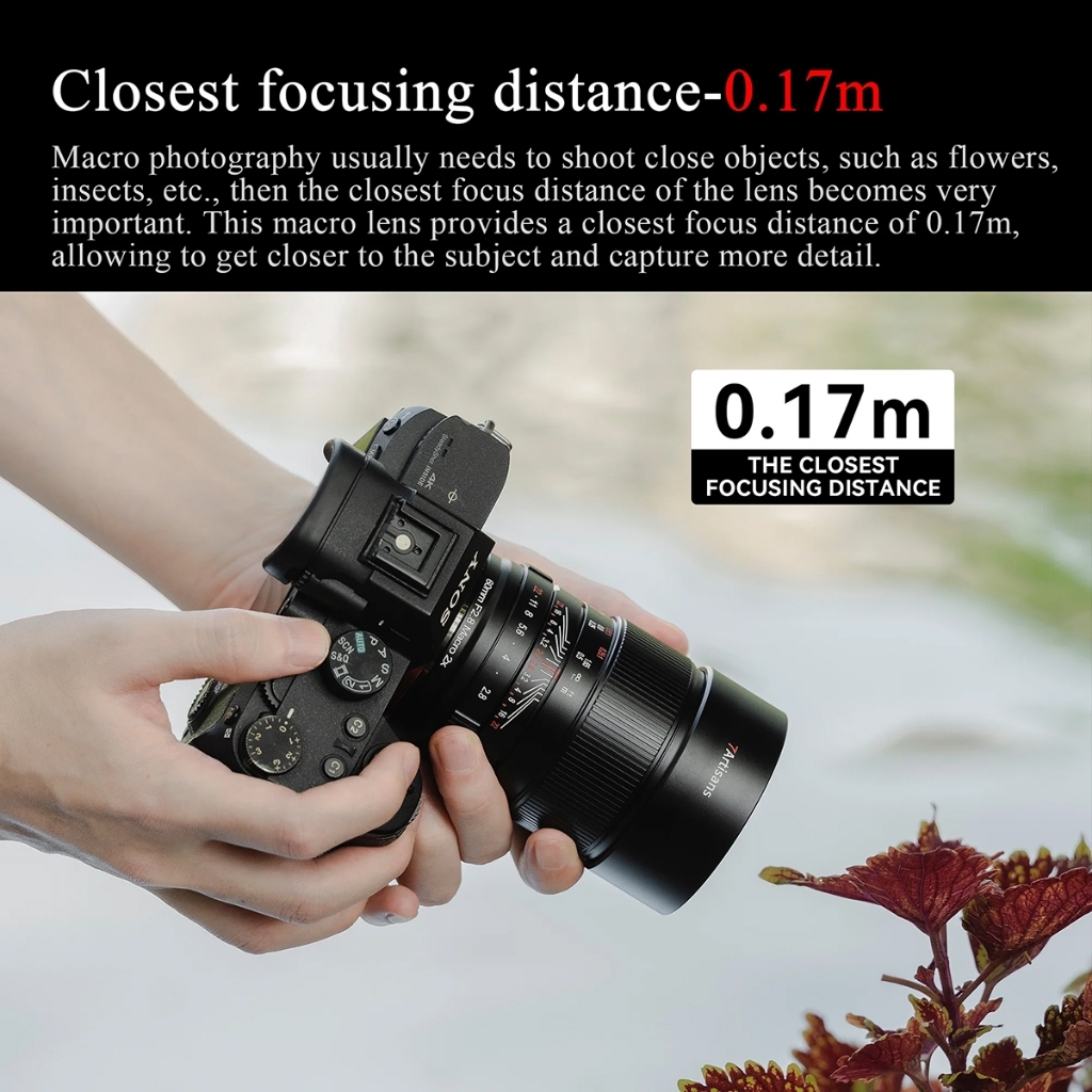 7Artisans 60mm F/2.8 2x Macro Full Frame Lens (E / RF / Z Mount)