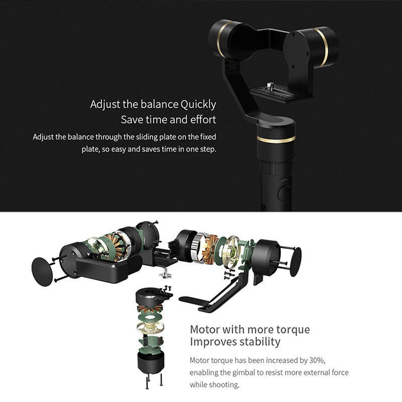 Feiyu G5GS Gimbal Stabilizer for Sony AS50 / AS50R / AS100V / AS300 / X1000 / X1000V / X3000 / X3000R (Splash Proof)