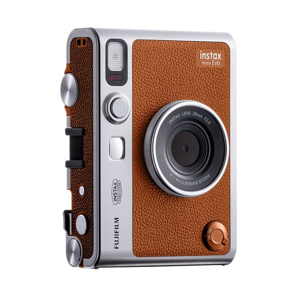 FUJIFILM Instax Mini EVO Hybrid Instant Camera Type C version (Black / Brown)