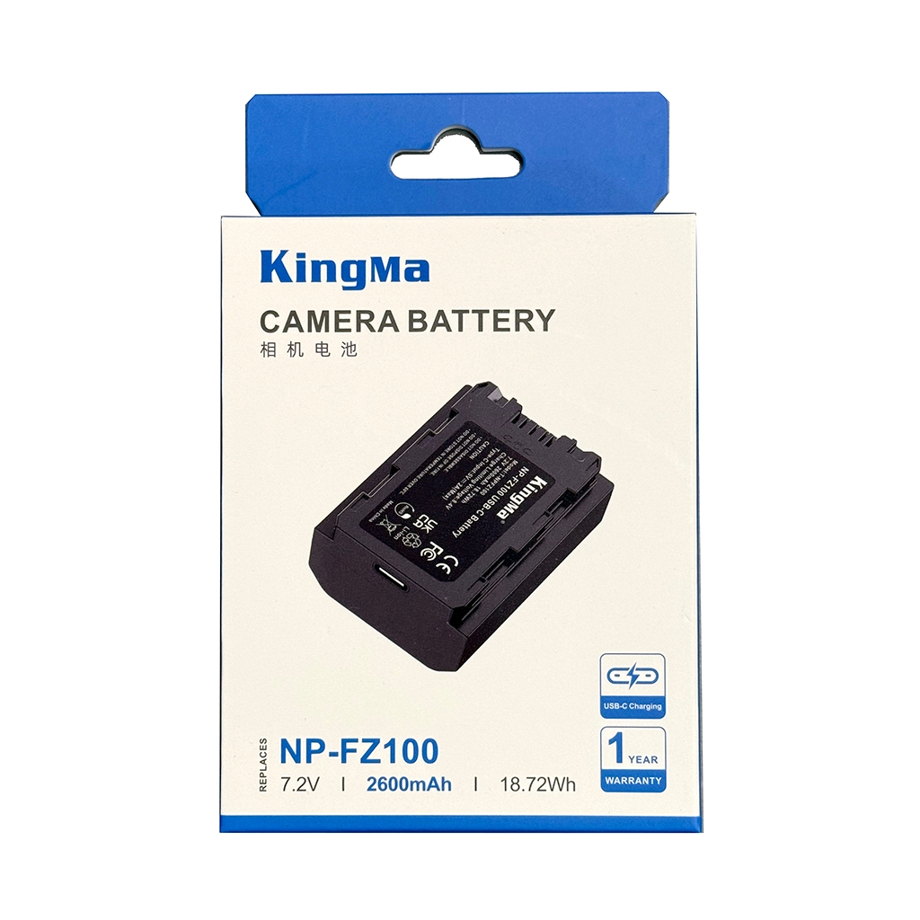 KingMa NP-FZ100 2600mAh Battery / 2600mAh Battery with Type-C Port / 2400mAh Battery Charger Kit (For Sony FZ100)