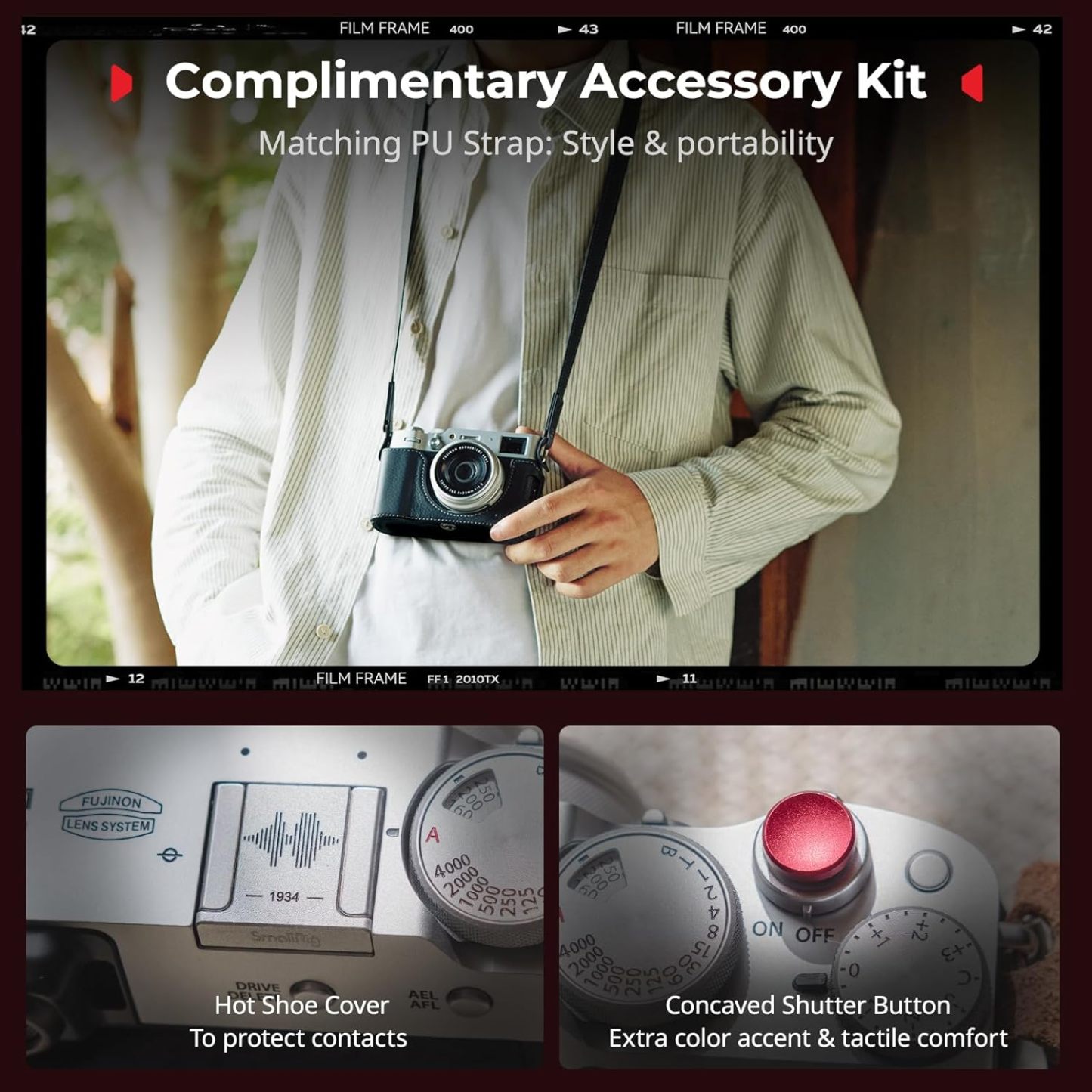 SmallRig Leather Case Kit for Fujifilm X100VI (Black 5622 / Brown 4558)