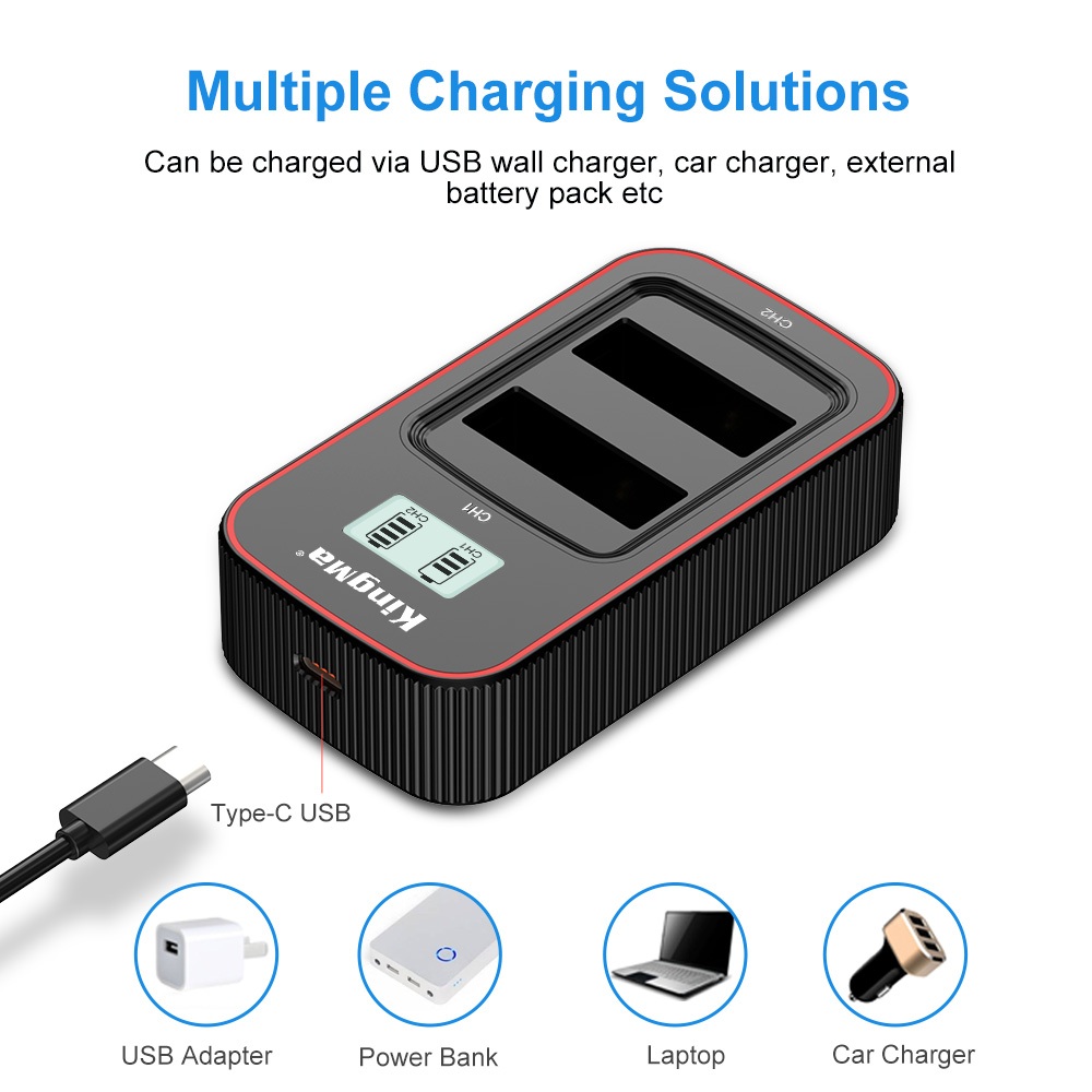 KingMa DB-120 1850mAh Battery / Charger / Charger Kit (For Ricoh GR IV)