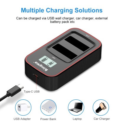 KingMa DB-120 1850mAh Battery / Charger / Charger Kit (For Ricoh GR IV)