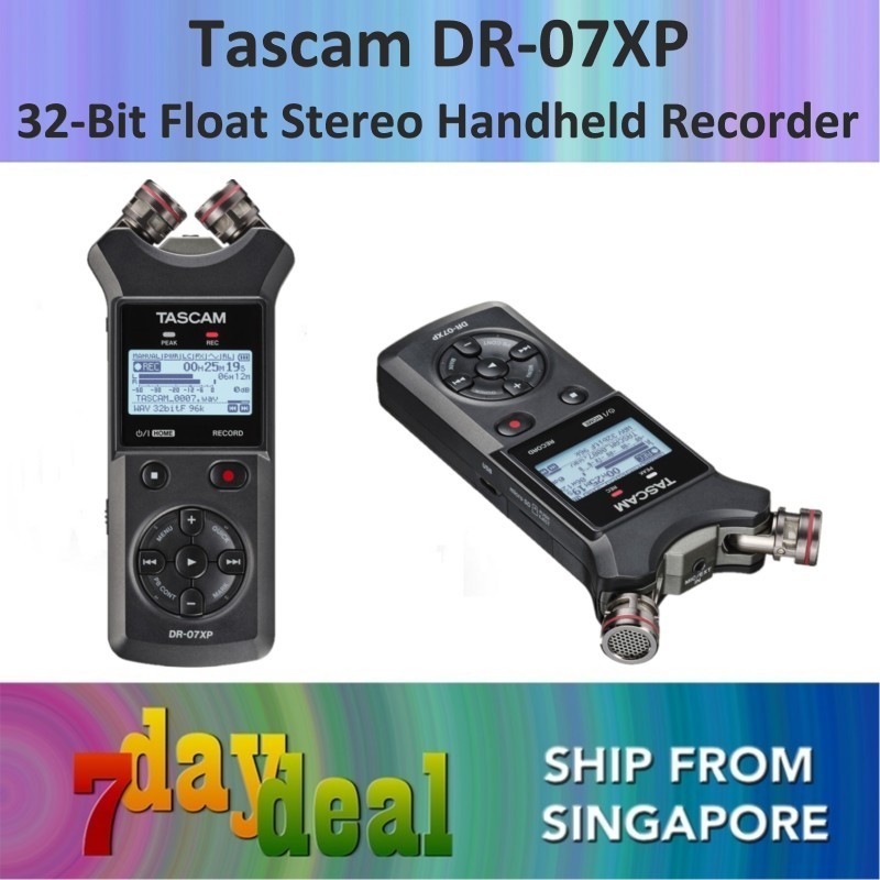 Tascam DR-07XP 32-Bit Float Stereo Portable Handheld Field Recorder