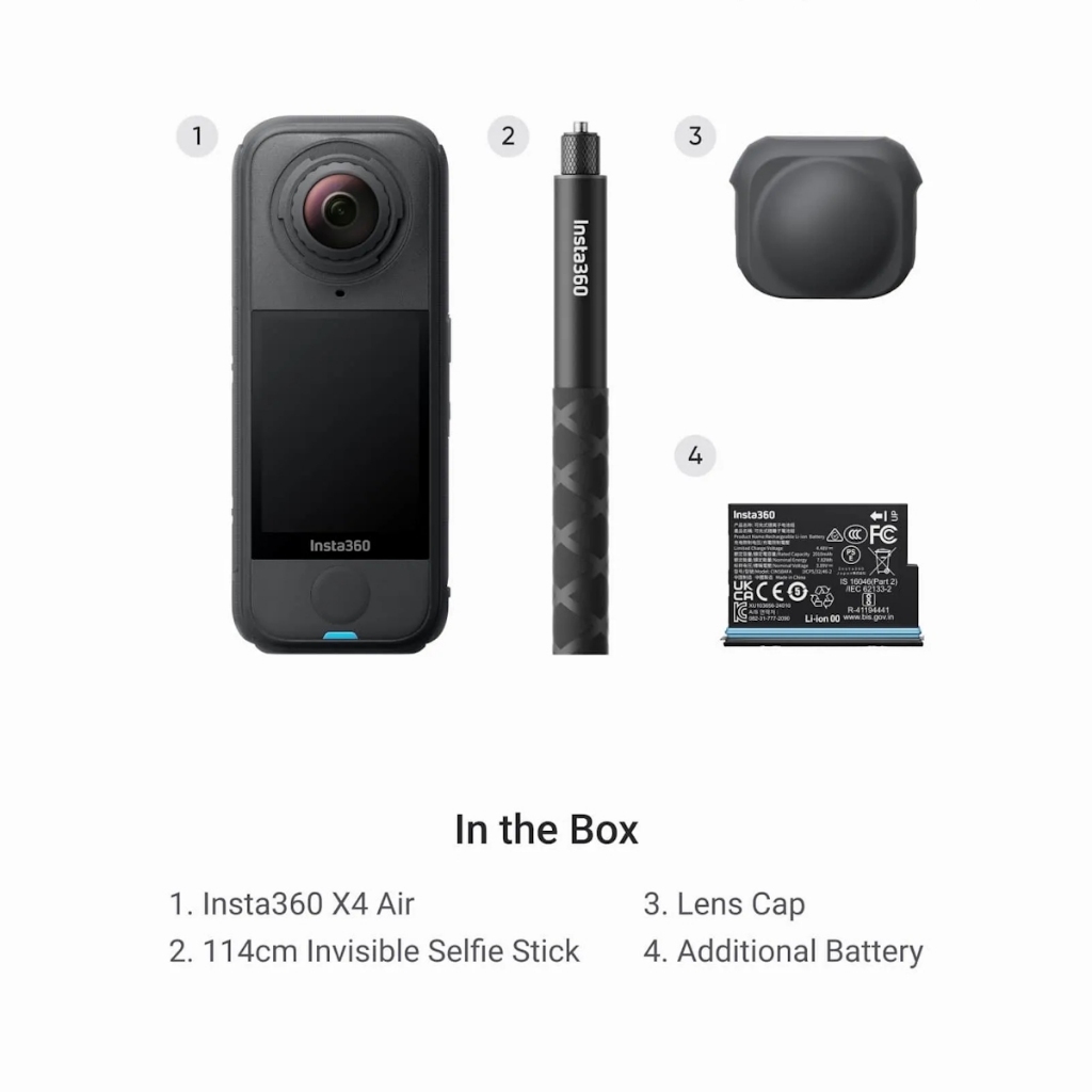 Insta360 X4 Air 360 8K Camera Starter Bundle (Arctic White / Black)