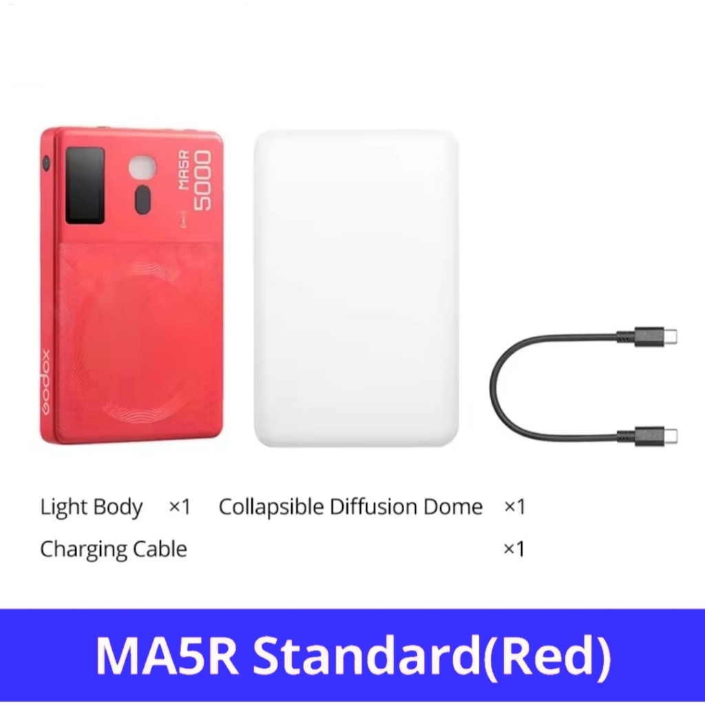 Godox MA5R RGBWW Magnetic Charging LED Light and Power Bank