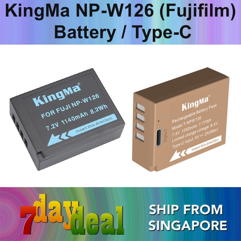 KingMa NP-W126 Battery / Battery with Type-C Port (For Fujifilm)