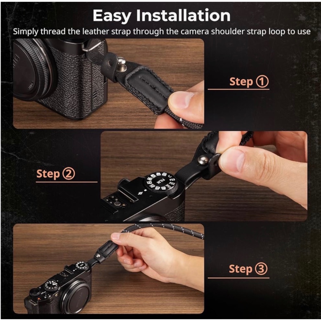 SmallRig Camera Braided Rope Shoulder Strap (Black 4882 / Gray 5057 / Green 5056)