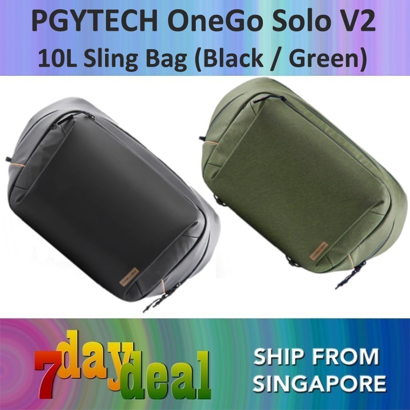 PGYTECH OneGo Solo Sling Bag V2 10L (Black / Green)