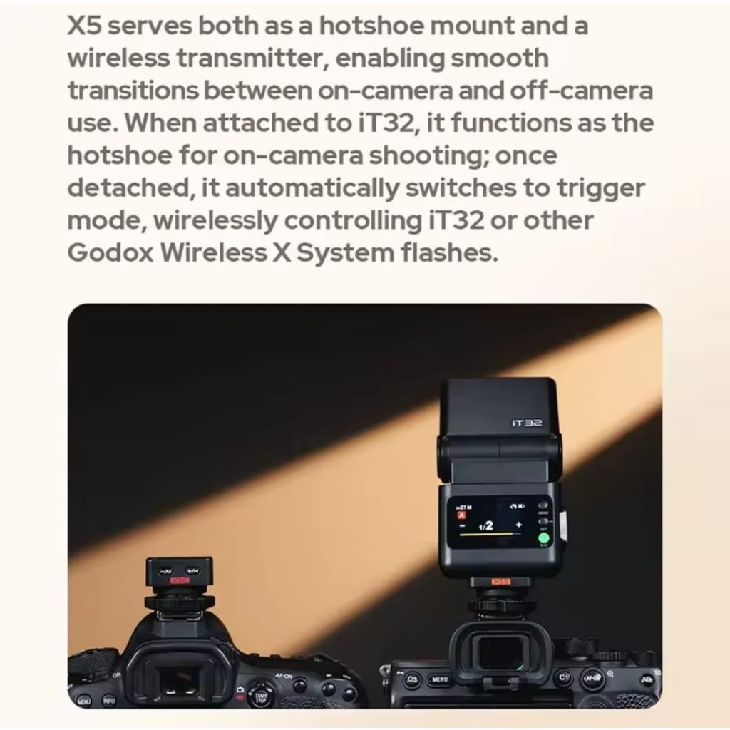 Godox iT32 & X5 iFlash Camera Flash + Trigger System (Canon / Nikon / Sony / Fujifilm / Olympus)