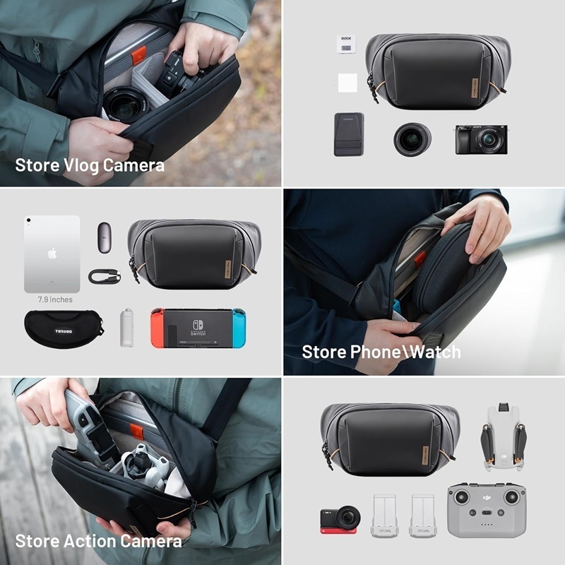 PGYTECH OneGo Solo Sling Bag V2 4L (Black / Green)