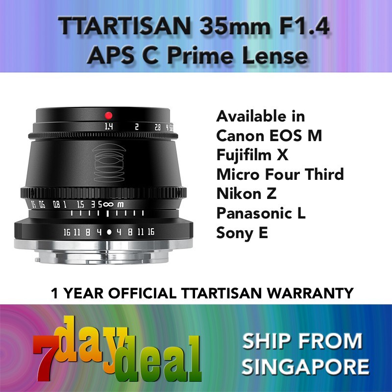 TTartisan 35mm f1.4 APS-C Manual Focus Lens