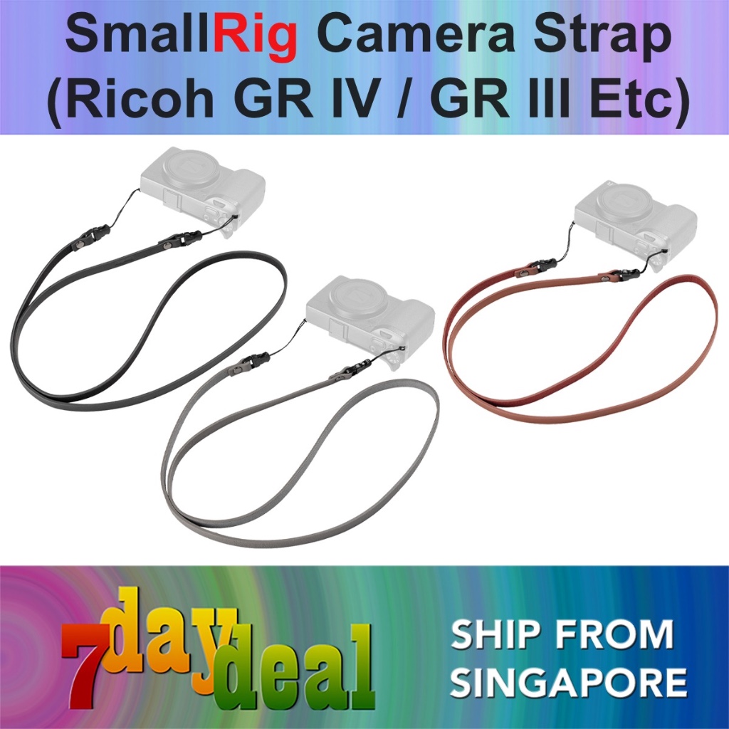 SmallRig Quick Release Camera Shoulder Strap For Ricoh GR IV / GR III Series (Black 5686 / Grey 5685 / Red 5687)