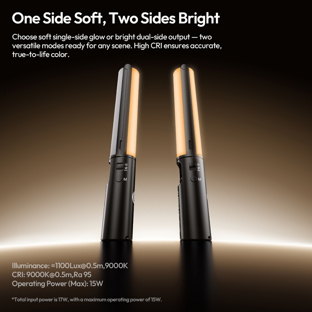 Ulanzi FOLD15 Foldable Handheld RGB WW 15W LED Stick Tube Light (L209)-7daydeal