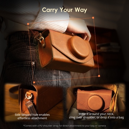 SmallRig Leather Storage Bag for Fujifilm X-E5 & X100VI (Black 5987 / Brown 5986)