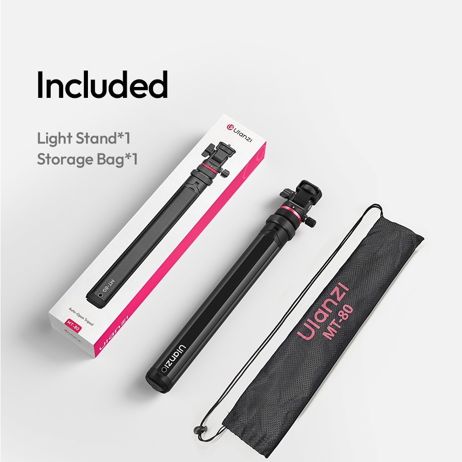 Ulanzi MT-80 Auto-Open Tripod & Light Stand 2M with Universal 1/4″ Mount (T171A)
