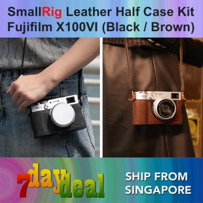 SmallRig Leather Half Case Kit for Fujifilm X100VI (Black 4700 / Brown 4699)