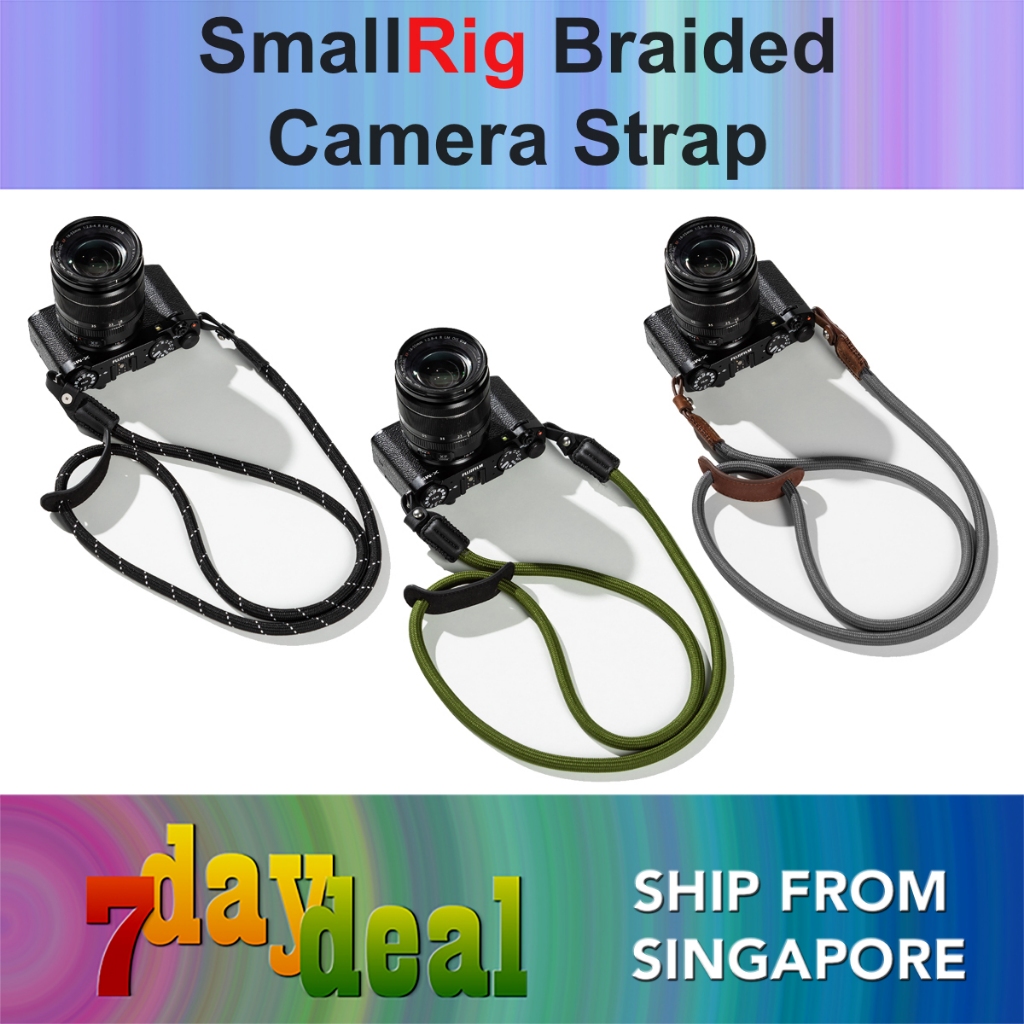 SmallRig Camera Braided Rope Shoulder Strap (Black 4882 / Gray 5057 / Green 5056)