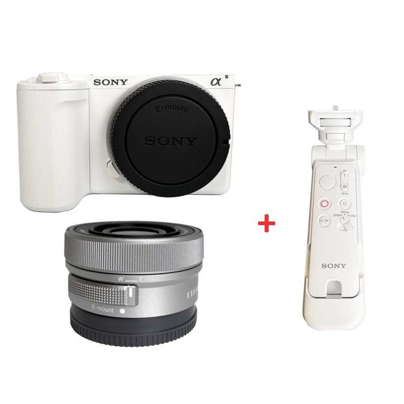 Sony ZV-E10 II Camera (Black / White) + 16-50mm II Lens + GP-VPT3 Remote Shooting Grip