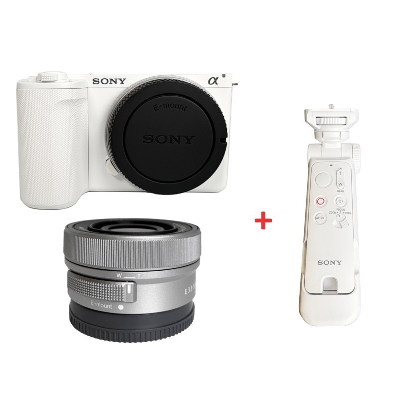 Sony ZV-E10 II Camera (Black / White) + 16-50mm II Lens + GP-VPT3 Remote Shooting Grip