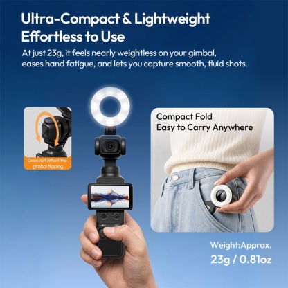 Ulanzi LM004 DJI OSMO Pocket 4 Magnetic Ring Light (L323)-7daydeal