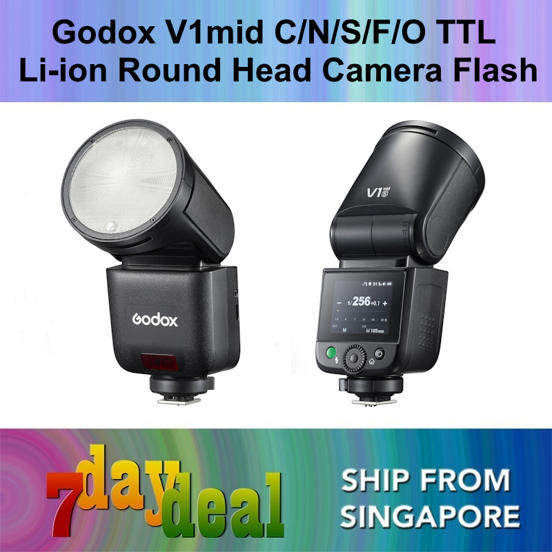 Godox V1mid TTL Li-ion Round Head Camera Flash (Canon / Fujifilm / Nikon / Olympus / Sony)