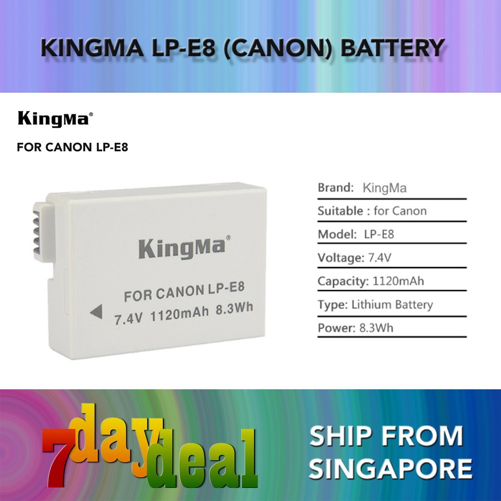 KingMa LP-E8 Battery ( Brand For Canon EOS 550D EOS 600D EOS 650D EOS 