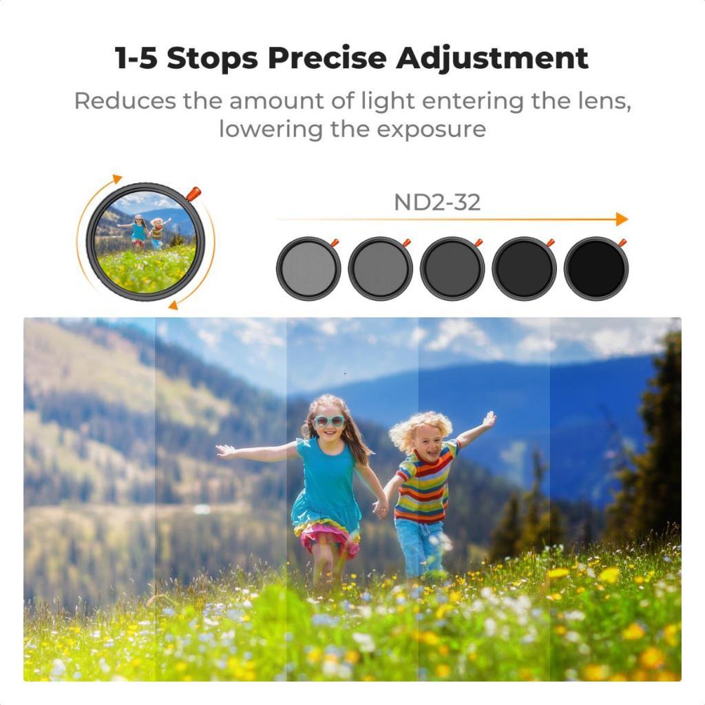K&F Nano-X / Nano-C 3-in-1 Variable ND2-32 + CPL + Black Pro Mist 1/4 Diffusion Lens Filter