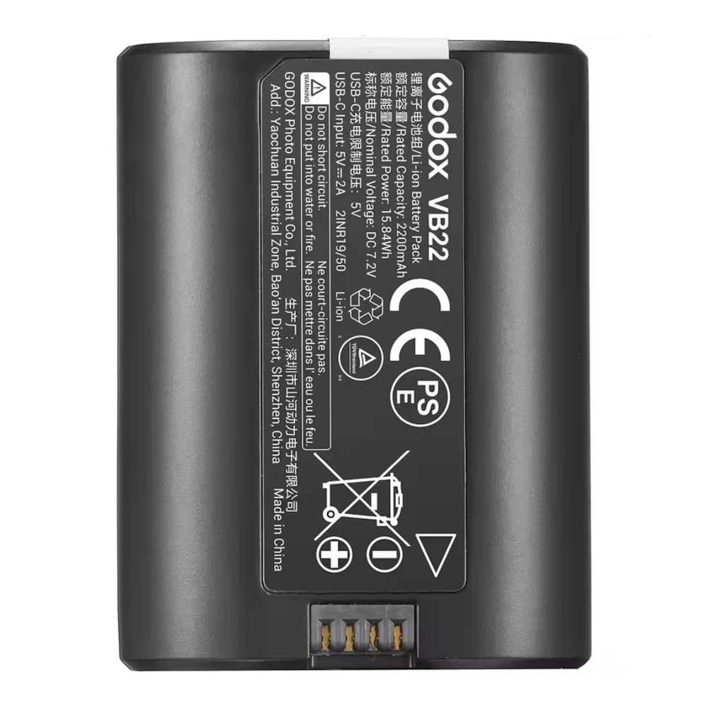 Godox VB22 Li-ion Battery with Type-C charging port for Godox V480 / V350 flash