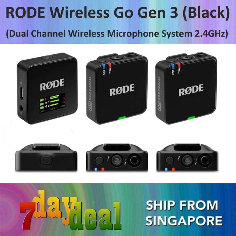Rode Wireless GO Gen 3 (III) Dual Channel Wireless Microphone System (2.4 GHz)