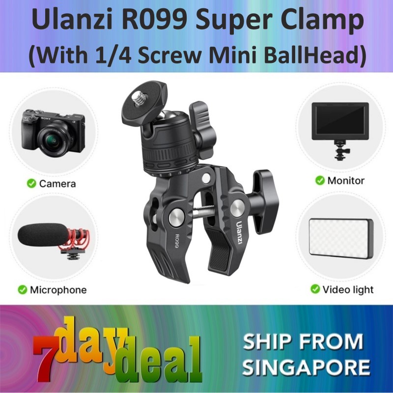Ulanzi R099 Clamp Mount with Mini Ball Head (2993)
