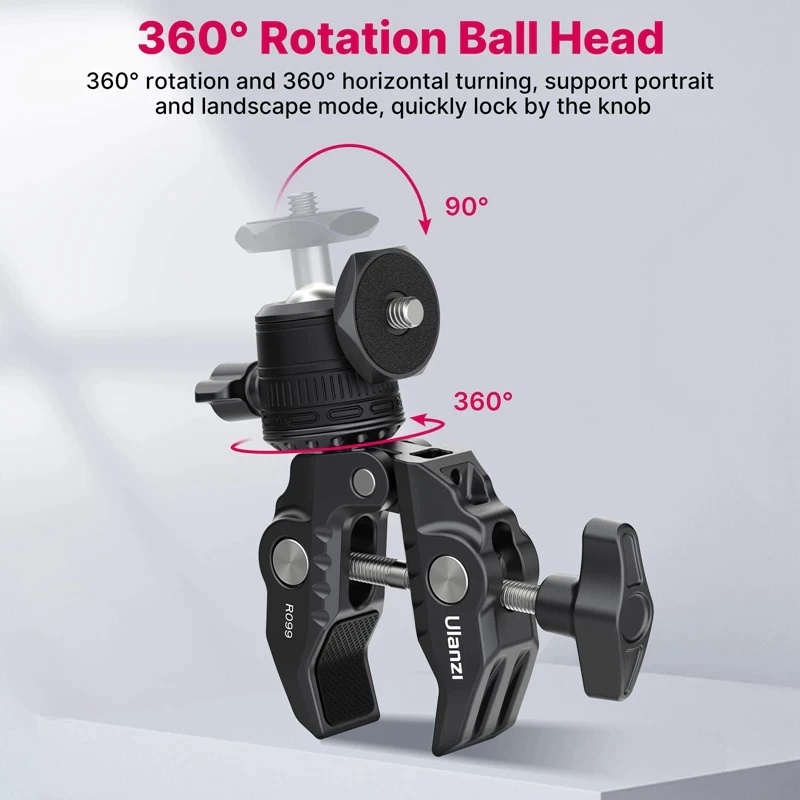 Ulanzi R099 Clamp Mount with Mini Ball Head (2993)
