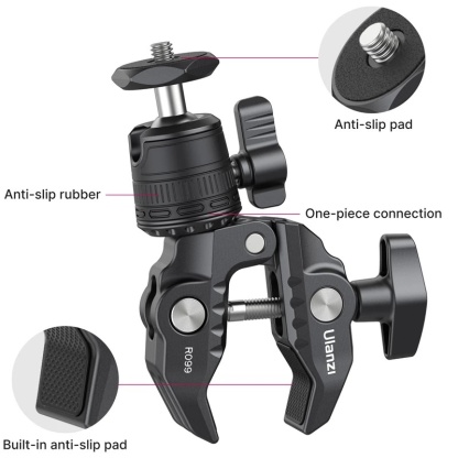 Ulanzi R099 Clamp Mount with Mini Ball Head (2993)