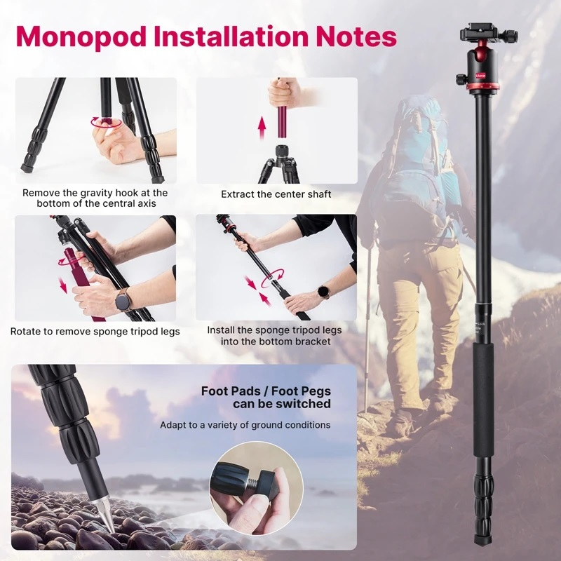 Ulanzi MT-51 Aluminum Multifunctional Portable Tripod (2892)