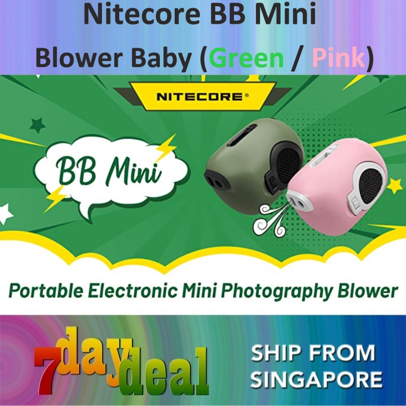 Nitecore BB Mini Electronic Dust Blower (BlowerBaby Mini Green / Pink)